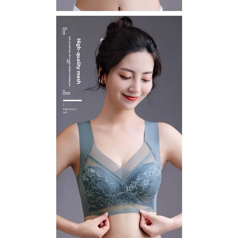 Seamless Lace Bra - Large Size Underwear | Breathable Thin Bra With Beautiful Back
