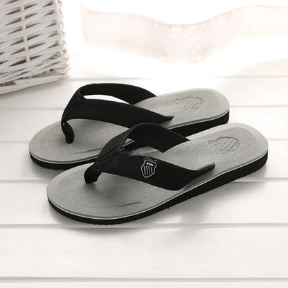 Summer Slippers Men Flip Flops Beach Sandals Non-Slip Casual Flat Shoes 2023 Slippers Indoor House Shoes For Men Outdoor Slides