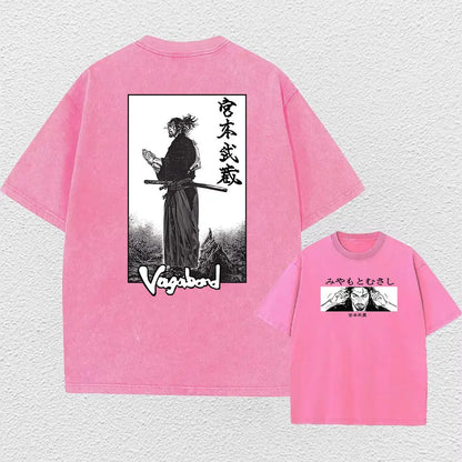 Men Streetwear Tshirt - Vintage Harajuku Anime Graphic Print Black Cotton Tee