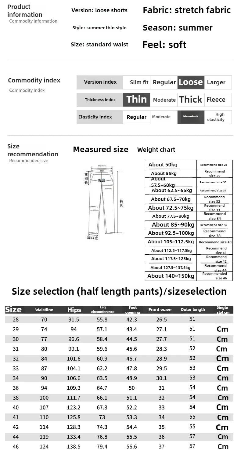 Men's Denim Shorts - Multi-Pocket Cargo Summer Jeans | Loose Fit, Midweight Fabric
