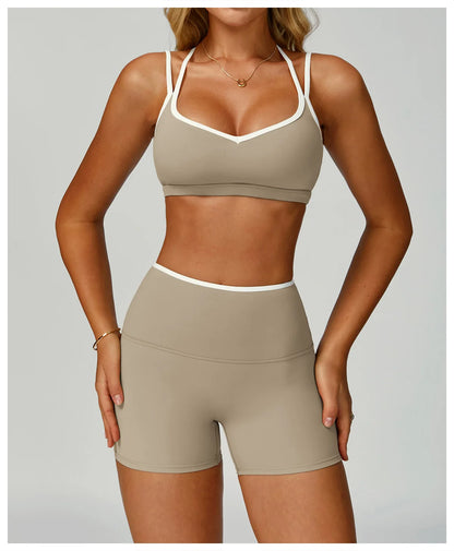 Gym Tracksuit Yoga Set 2 Pieces Workout Outfits Fitness Sportswear High Waist Leggings Sports Bra Athletic Wear Women Clothes