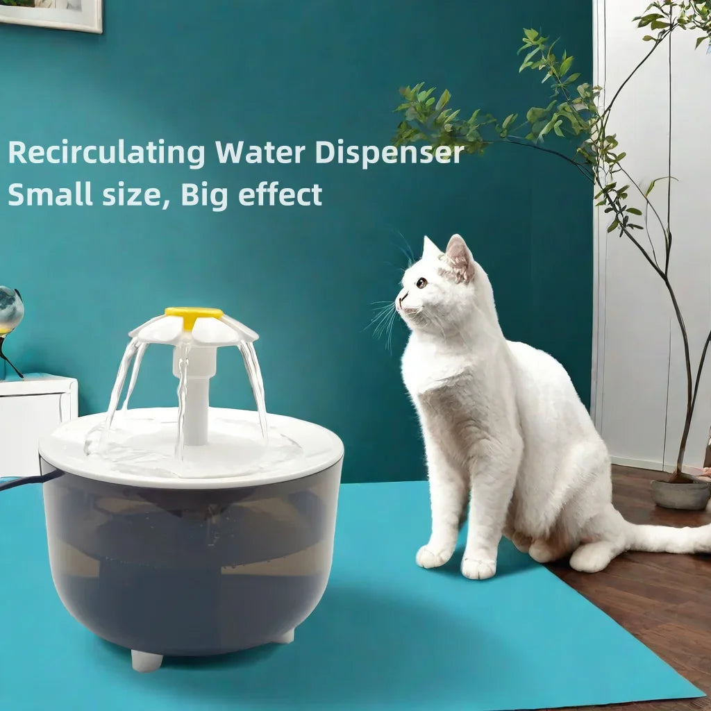 B USB Electric Mute 1.2L Pet Water Fountain Automatic Cat Drink Bowl Filter Pet Drinking Dispenser Drinker For Cats Water Filter