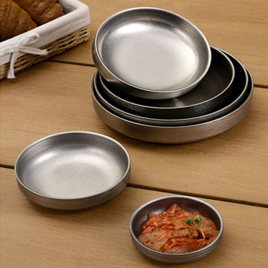 304 Stainless Steel Salad  Seasoning Bowl Set - Retro Tableware 2025