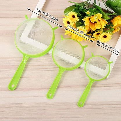 Fine-Mesh Strainer Set – 3-Piece Juice, Tea & Flour Sifter