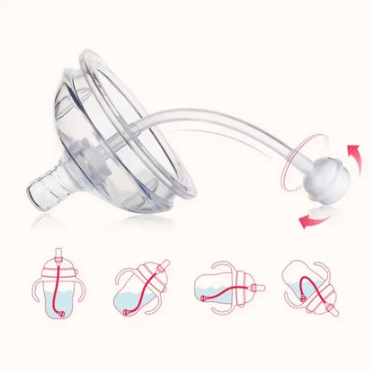 New 0-36 months baby nano-silicone bottle 240ml 150ml with handle Breastmilk-like design Soft milk pulling