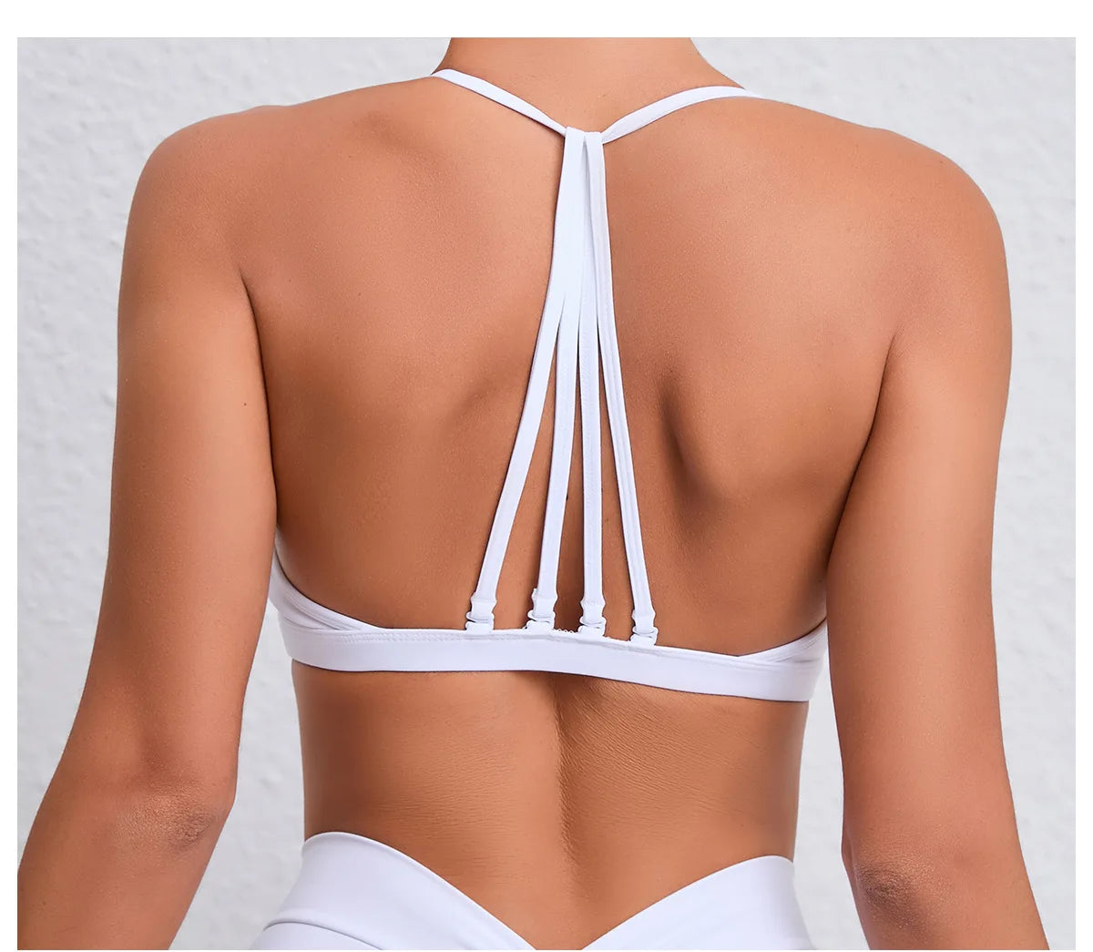 Yoga Sports Bra - Lightweight Nylon Spandex Multi Wear Crop Top with Removable Straps
