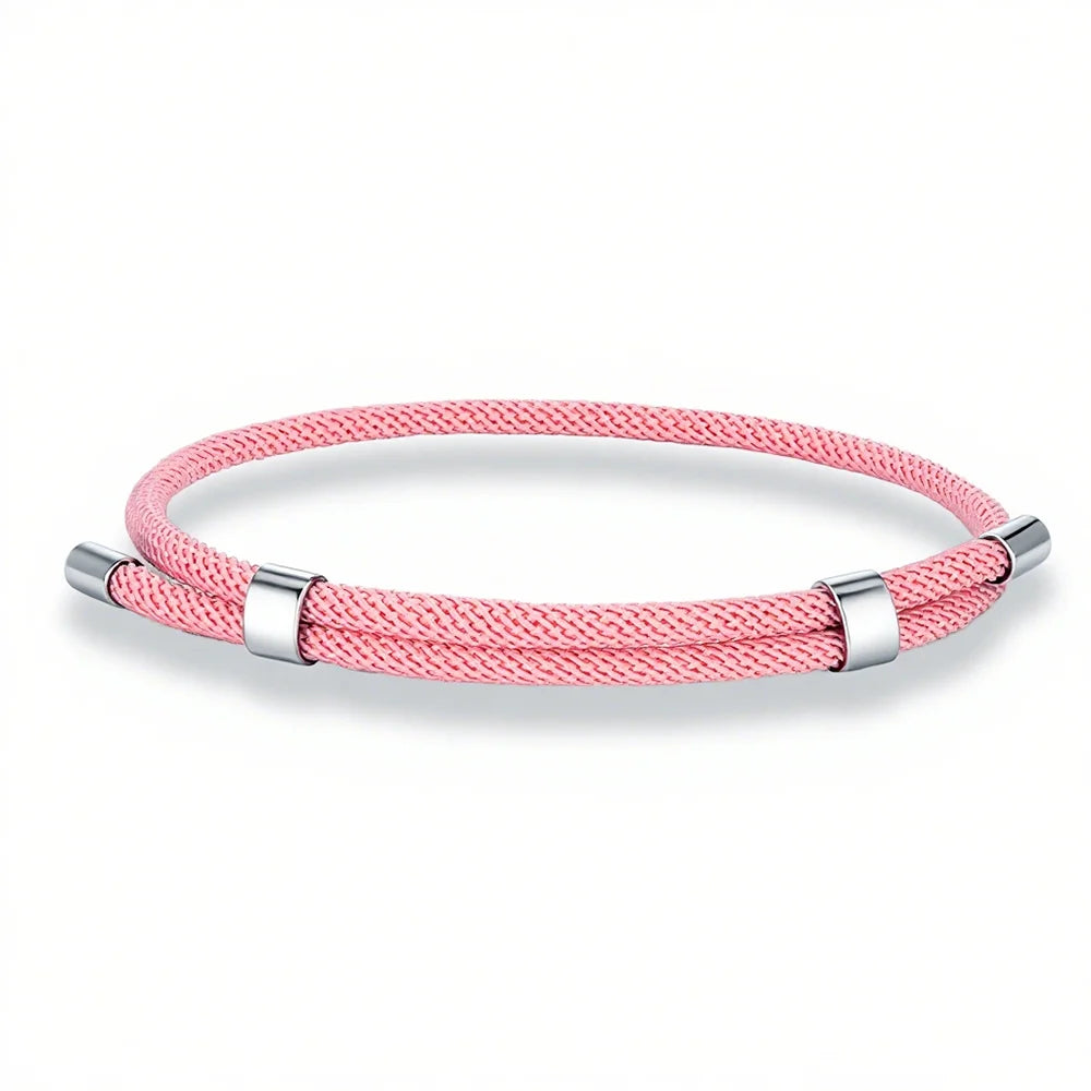 MKENDN Simple Style Men Women Bracelet 3mm Durable Marine Rope With Polished Steel Closure Jewelry Summer Beach Gifts