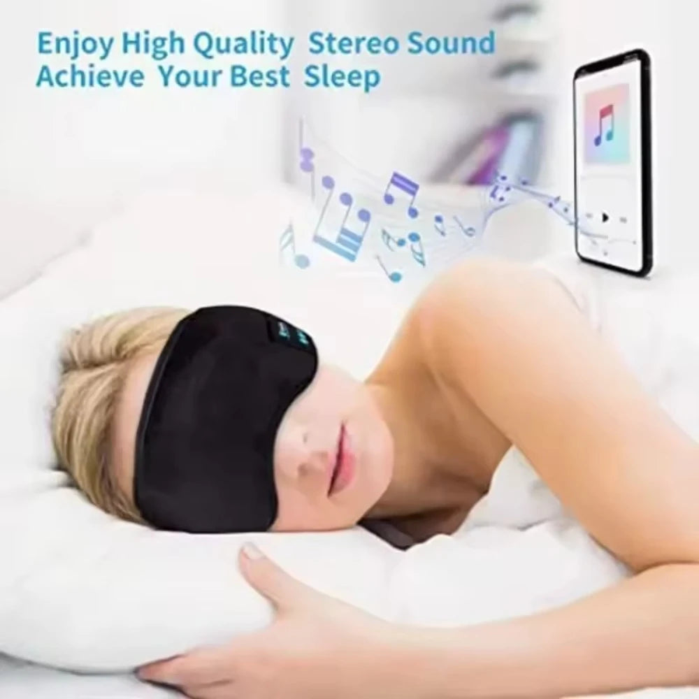 1pc Bluetooth Earphones Sports Sleeping Headband Elastic Wireless Headphones Music Eye Mask Wireless Bluetooth Headset Headband