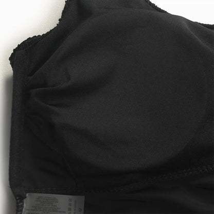Plus Size Swimwear Women Black Tankini Tummy Control Swimwear Tank Top Retro Solid Swimsuit with Shorts Two Piece Bathing Suit