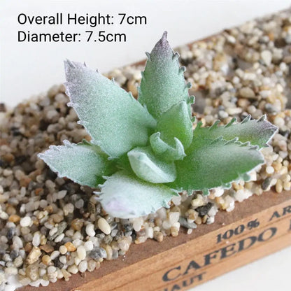Green Artificial Succulents - Flocking Home Garden Decoration