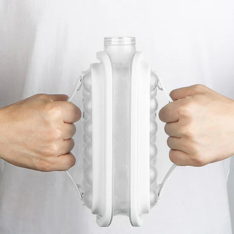 2-in-1 Silicone Ice Maker Bottle – Folding Ice Cube Mold & Kettle