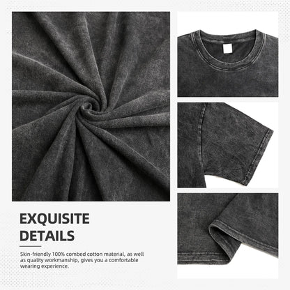 Kpop Anime T Shirt - Oversized Vintage Cotton Knit Tee | Breathable Casual Top