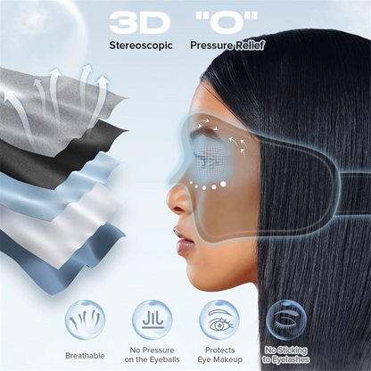 A20M 3D Bluetooth Sleeping Mask Headphones Eye Mask Comfortable Wireless Music Sleep Mask Noise Reduction Blackout Sleep Mask