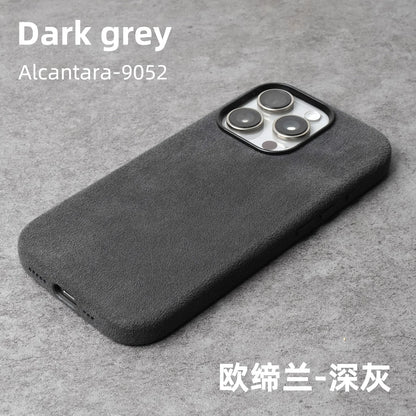 Luxury Magnetic Alcantara Case for iPhone 17161514 Pro Max - Suede Leather Supercar Design