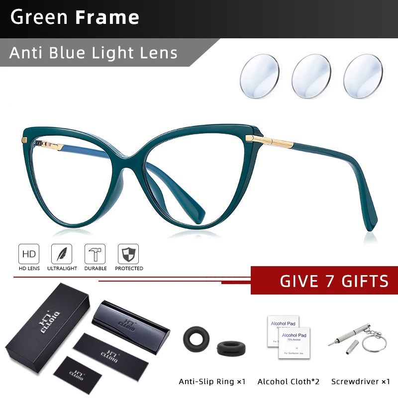 Luxury Cat Eye Glasses – Versatile Reading Glasses Women with Anti Blue Light Lenses