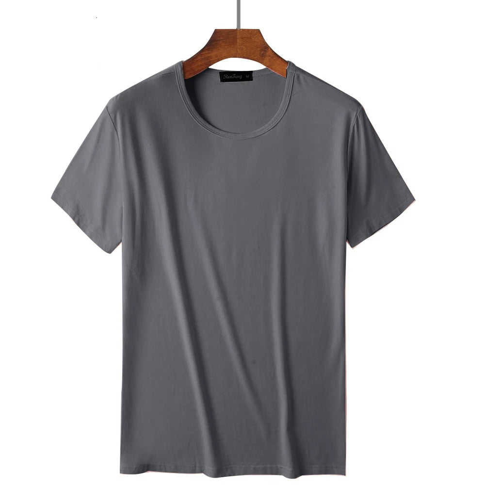 Men's Bamboo Fiber T-Shirt – Soft Breathable Round-Neck Top