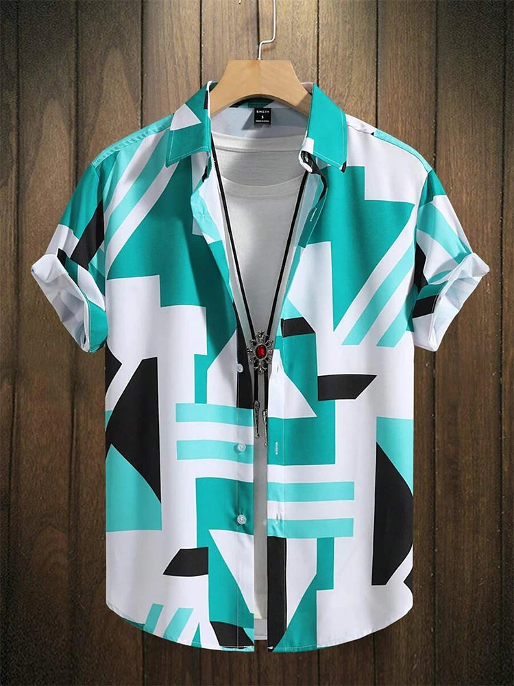 Hawaiian Men's Shirt Summer Outdoor Beach Men's Short-sleeved Shirt Urban Everyday Casual Men's Shirt Street Fashion Men's Shirt