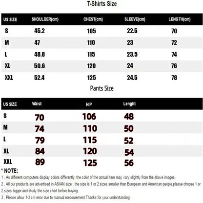Sports Style Men's Summer Breathable Sportswear Short Sleeved T-shirt+shorts, Lightweight and Comfortable Casual 2-piece Set