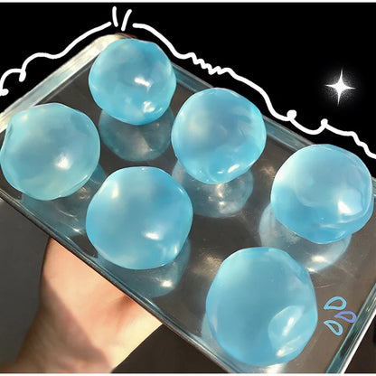 1/3pcs Cute Translucent Coconut Oil Squeeze Ball Appearance Plasticity Slow Rebound Stress Relief Fidget For Kids & Adult 6*6CM