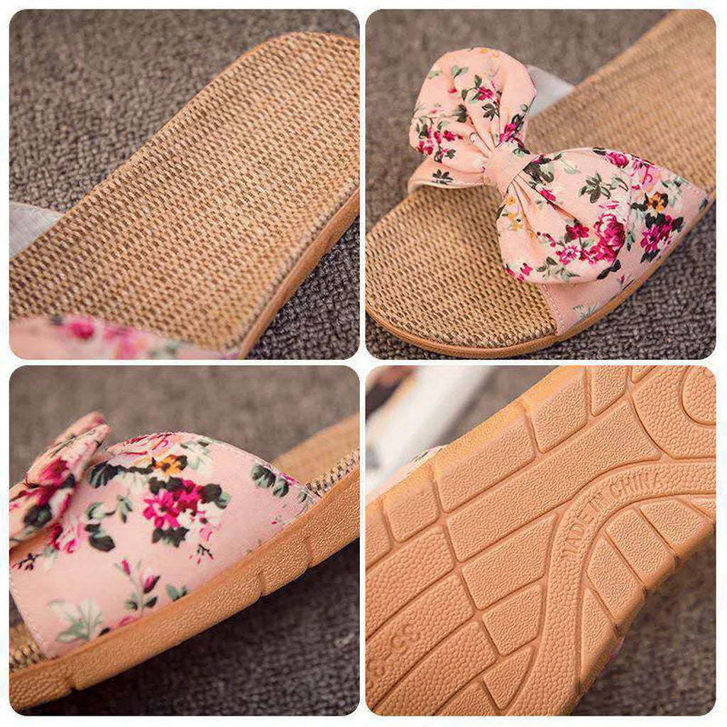 New Summer Ladies Slippers Outdoor Beach Sandals Bohemian Ethnic Style Handmade Espadrilles Platform Slippers Flip Flops Women