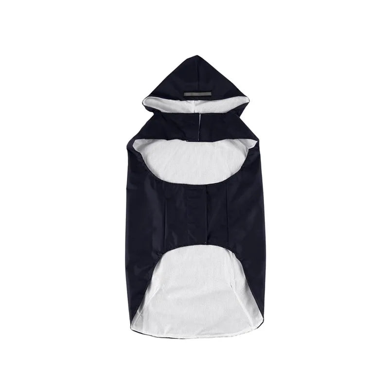 Dog Raincoat Waterproof Hoodie Jacket Rain Poncho Pet Rainwear Clothes with Reflective Stripe for All Sizes Big Puppies