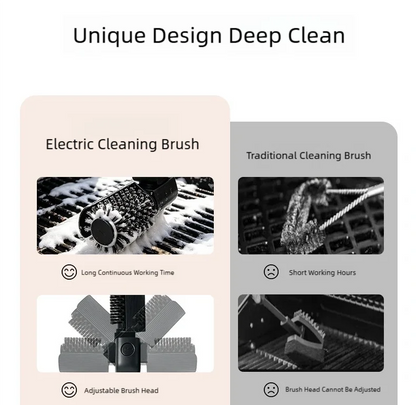 TINSOL Electric barbecue grill cleaning brush, wireless, rechargeable, rotatable, adjustable, for cleaning stubborn grease