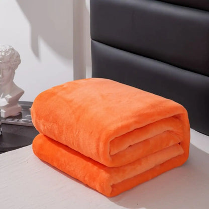 Solid Color Fleece Blanket - All Seasons Machine Washable - ZOOMNSTORE