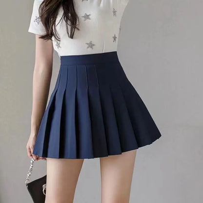 2024 New Sexy Women Pleated Skirts High Waist Summer Vintage Mini Skirts Korean Tennis Student White Designed Dance Skirt