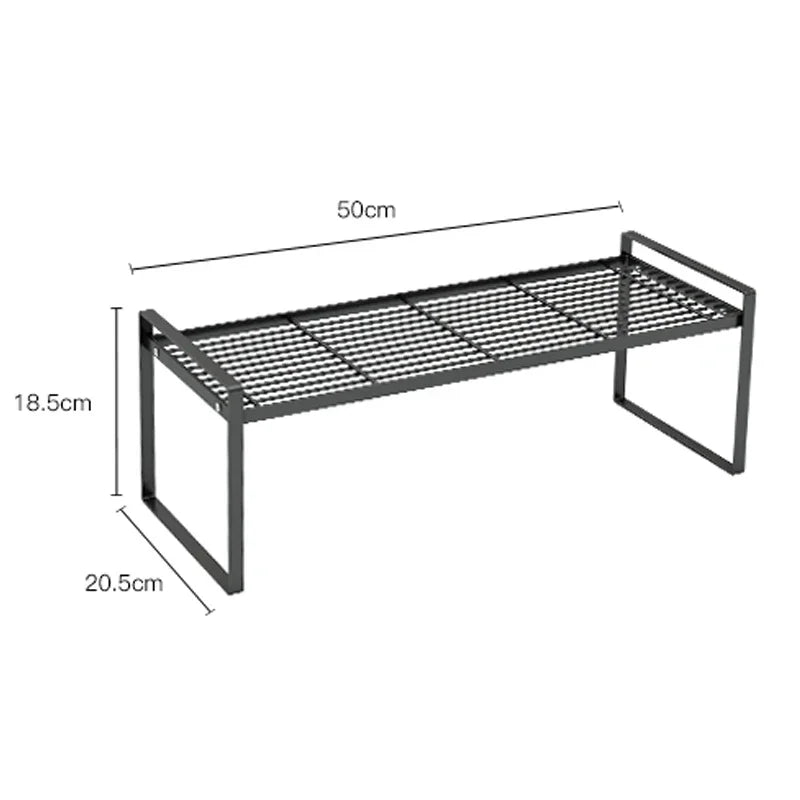 Kitchen Dish Rack - Stainless Steel Stackable Over Sink Shelf & Cutlery Holder