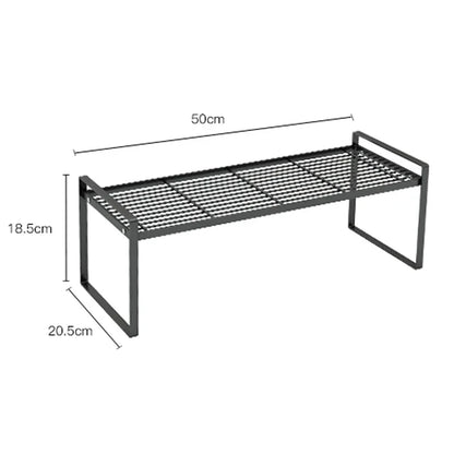 Kitchen Dish Rack - Stainless Steel Stackable Over Sink Shelf & Cutlery Holder