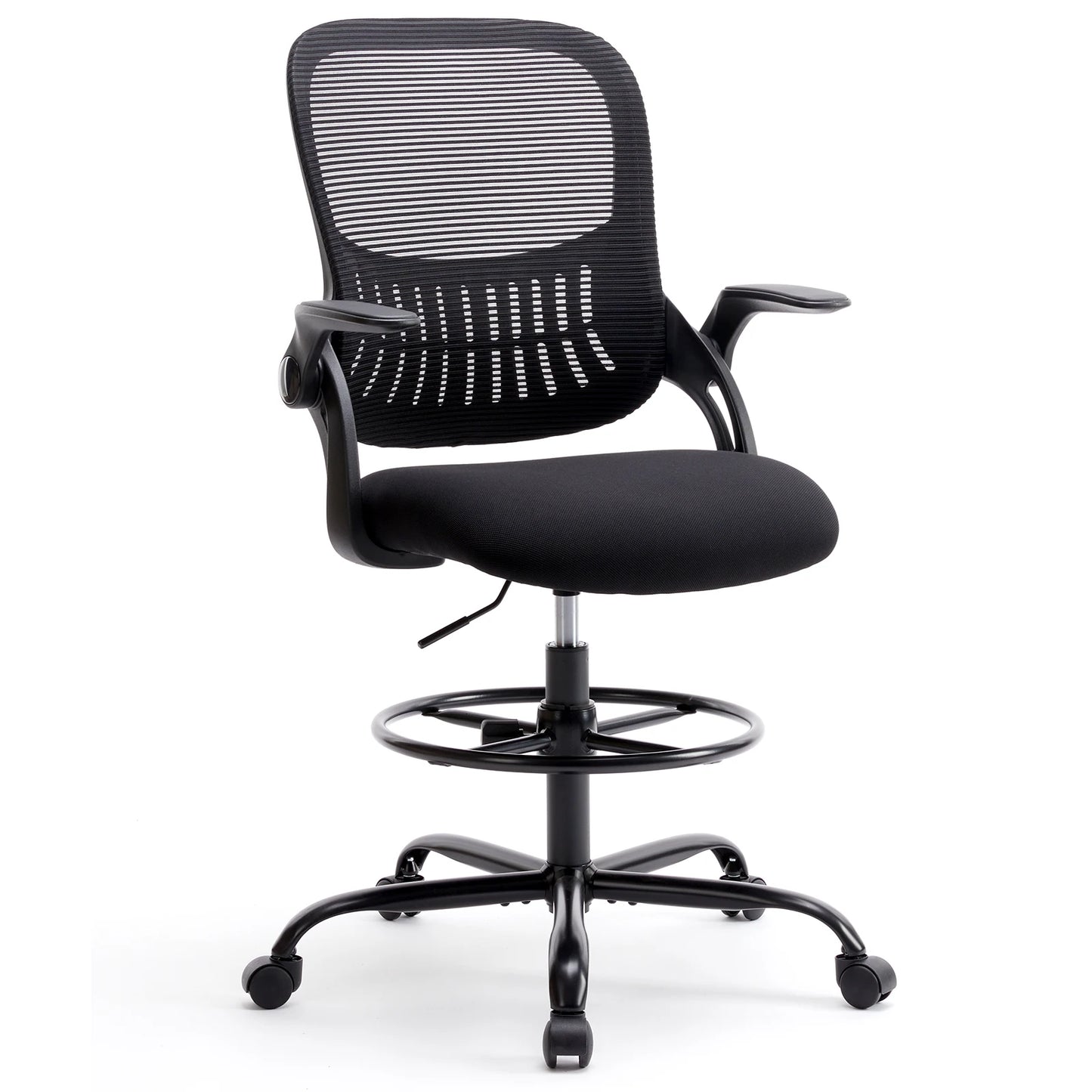 Ergonomic Office Chair - Mesh Back With Lumbar Support | Adjustable Height & Flip-Up Armrests