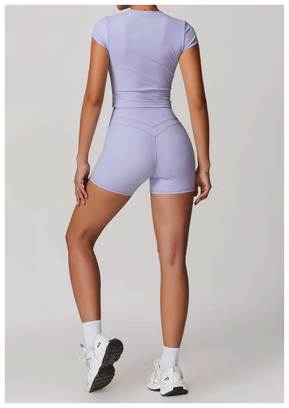Women Yoga Top - Breathable Short Sleeve Shirt | Quick Dry Gym Top, Lightweight