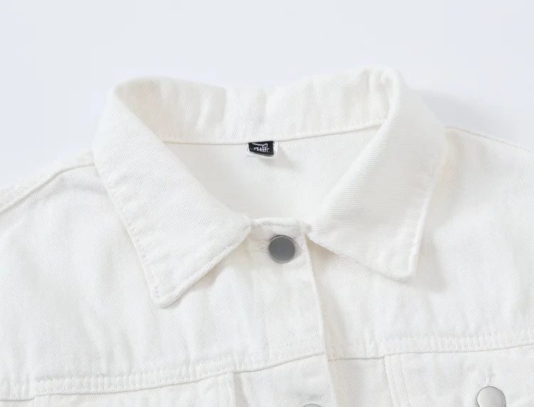 Y2k Denim Jeans Coat Cotton Women Button Spring Autumn Ropa Cardigan Punk Gothic Bomber Jacket Windbreaker Elegant Jackets