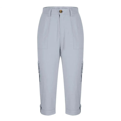 Women's Capris Joggers Mid Rise Cropped Cargo Pants Summer Quick Dry Hiking Pants with Multi Pockets Lightweight Summer Bottoms