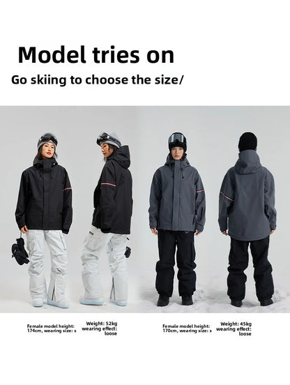 Hard Shell Ski Jacket – Waterproof 3 Layer Durable Winter Coat for Snowboarding Women