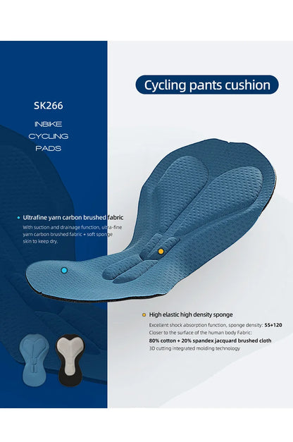 INBIKE Pro Summer Men's Cycling Shorts Bicycle Pants Shock-absorbing Cycling Clothing Mountain Road Bike Tousers With pocket