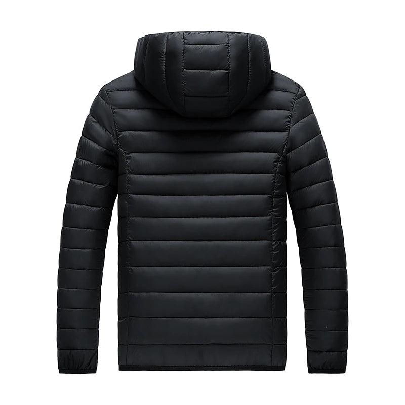 8XL Men New Autumn Winter Warm Waterproof Parkas Jacket Coat Mens Hooded Casual Outwear Detachable Hat Outfits Parkas Coat Male