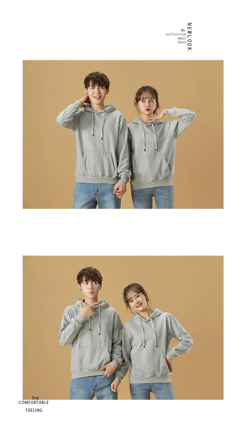 Cotton Men's and Women's Hooded Hoodie Pullover Custom Spring and Autumn Casual Hoodie Printed Logo Embroidery Design