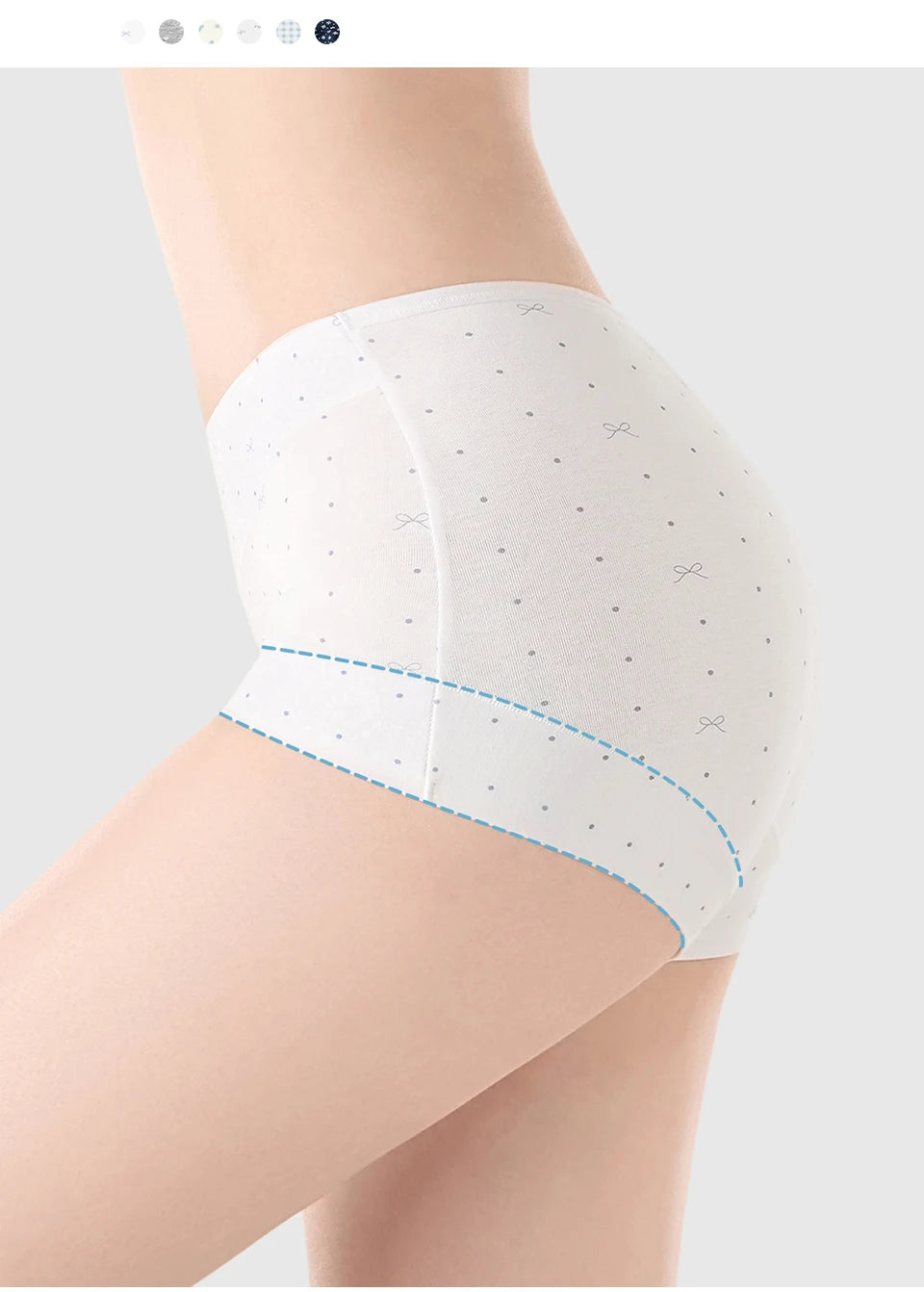 FallSweet 5/10PCS Plus Size Cotton Panties Seamless Women Mid-Rise Underwear Soft Breathable Underpants Briefs Female Lingerie