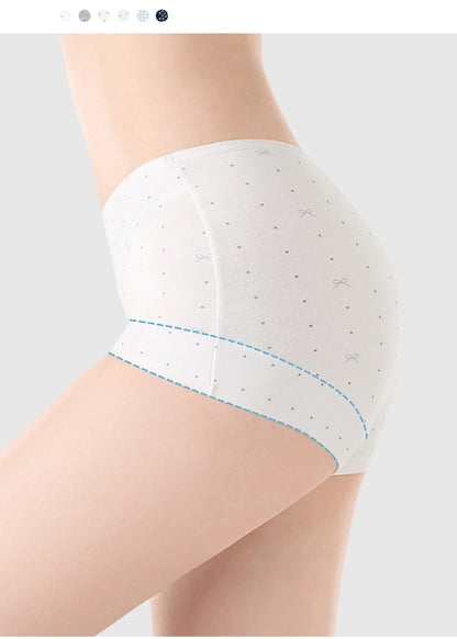 FallSweet 5/10PCS Plus Size Cotton Panties Seamless Women Mid-Rise Underwear Soft Breathable Underpants Briefs Female Lingerie