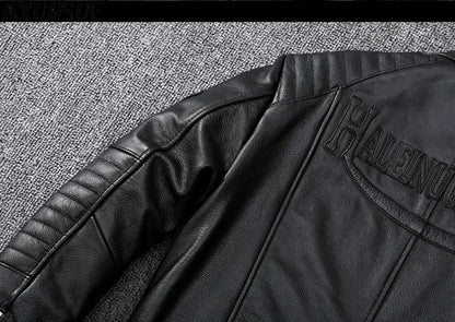 Mens Leather Jacket Autumn Men Clothing Handsome Motorcycle Jackets Two Colors Short Coats Kurtka Męska Skórzana Slim