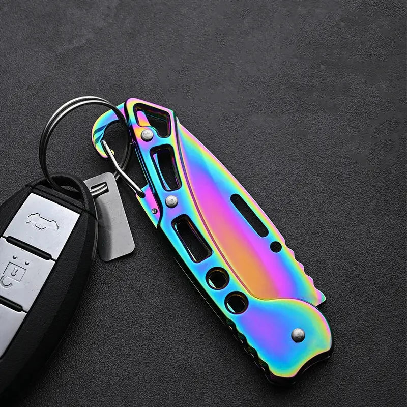 Folding Stainless Steel Fruit Knife - Non-Slip Outdoor Pocket Knife