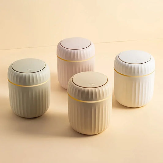 Mini Desktop Trash Can with Lid - Odor-Resistant Plastic Garbage Bin for Office  Home