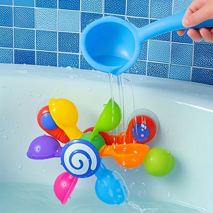 1pc Spinning Bath Toy Windmill, Fun Bathtime Sensory Play for Baby Boys & Girls, Ideal Birthday Christmas Gift