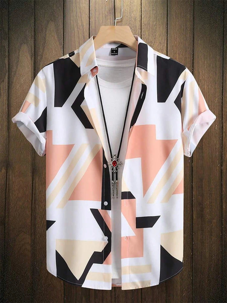 Hawaiian Men's Shirt Summer Outdoor Beach Men's Short-sleeved Shirt Urban Everyday Casual Men's Shirt Street Fashion Men's Shirt