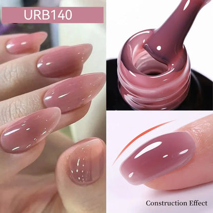 Nude Crystal Rubber Base Gel - 7ml Semi-Permanent Soak Off UV LED Nail Varnish