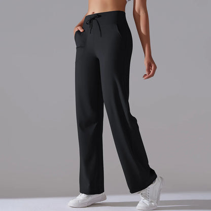 Yoga Straight Leg Sweatpant Straight Leg Women's Loose Tracksuit Pants Wide Leg Outdoor Gym Runing Casual Tracksuit Pants