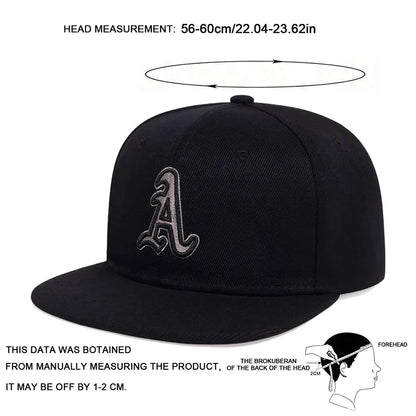 1piece Unisex Gothic Letter A Embroidery Hip-hop Hats Outdoor Adjustable Casual Baseball Caps Sunscreen Hat