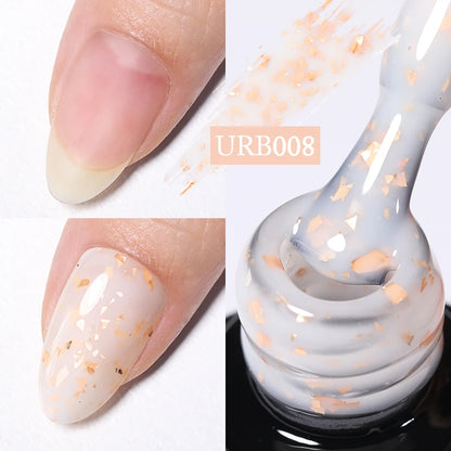 Nude Crystal Rubber Base Gel - 7ml Semi-Permanent Soak Off UV LED Nail Varnish
