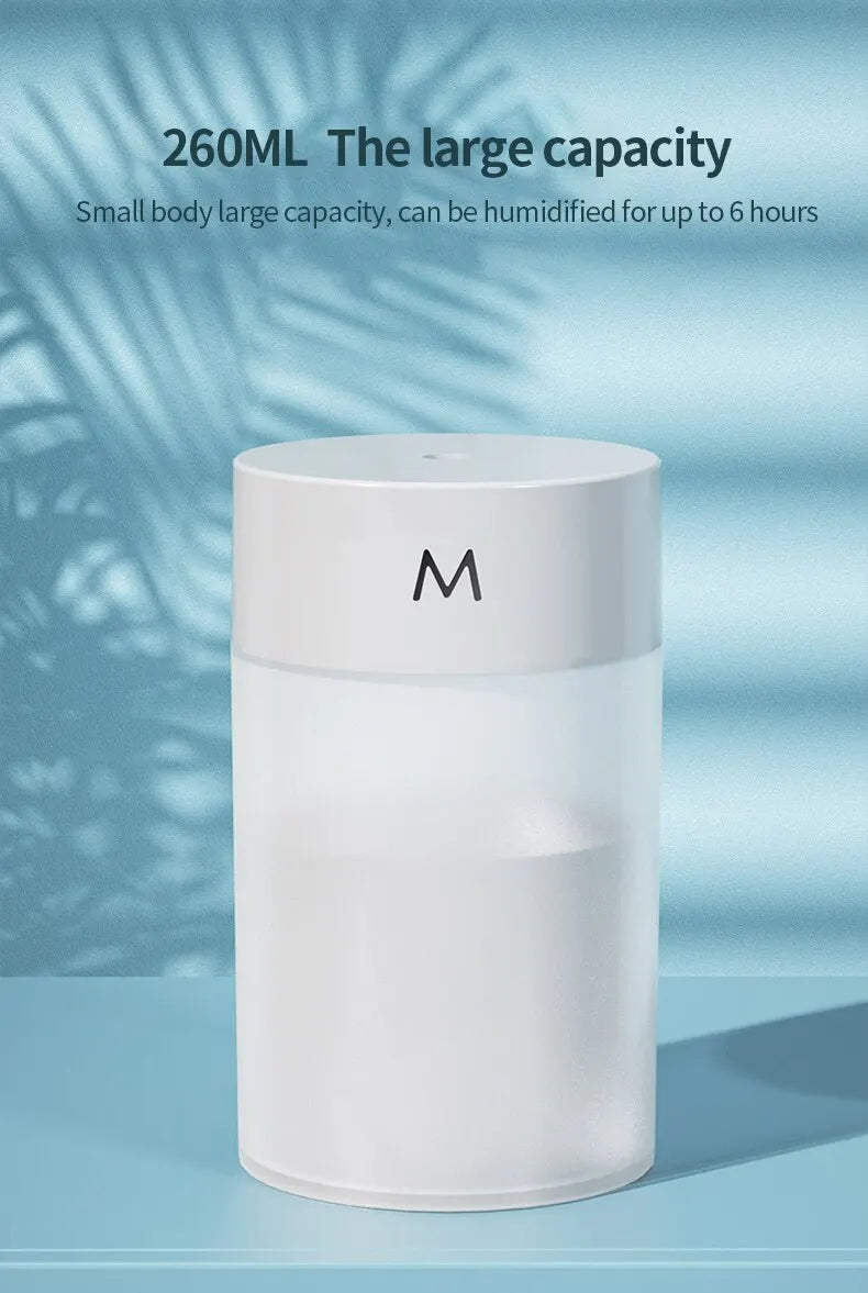 Mini Ultrasonic Humidifier  Aromatherapy Diffuser - Portable USB Essential Oil Sprayer with LED Lamp for Home  Car - ZOOMNSTORE